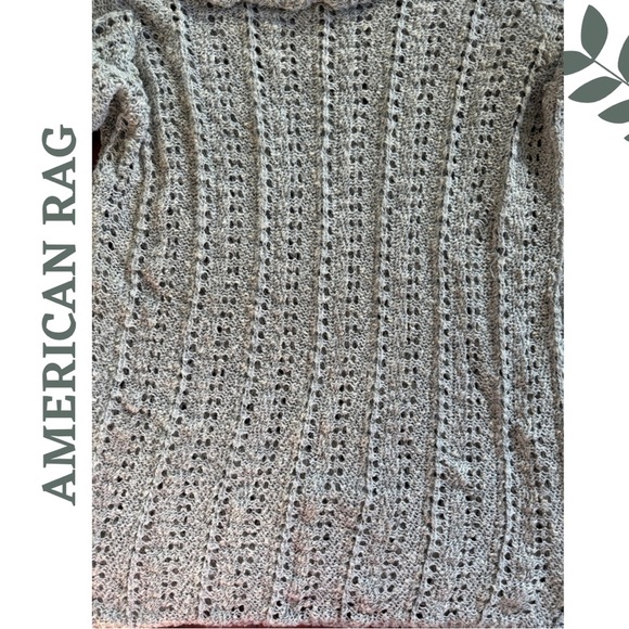 🛍️3/$40 AMERICAN RAG | Chunky Cowl Neck Long Sleeve Sweater | Size 2X | Grey - Picture 2 of 9